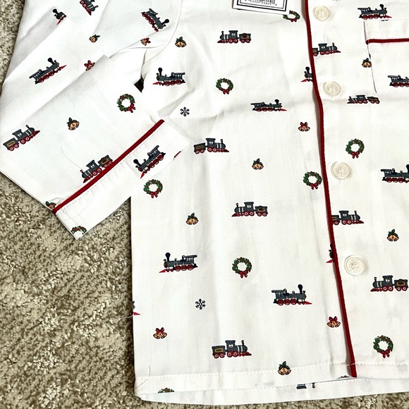 Petite Plume Boys’ Holiday Arctic Express Twill Pajama Set—4T - Picture 8 of 11
